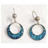 STERLING SILVER TURQUIOSE EAR RINGS