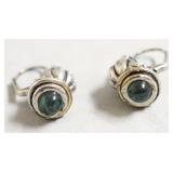 STERLING SILVER BLACK ONXY EAR RINGS