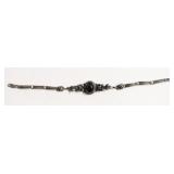 STERLING SILVER BLACK ONYX CHILD BRACELET