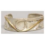 STERLING SILVER HEAVY CUFF BRACELET   36.2 GRAMS