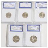 5 IGS GRADED COINS