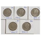 5 BU KENNEDY HALF DOLLARS