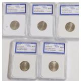 5 IGS GRADED COINS