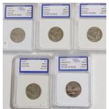 5 IGS GRADED COINS