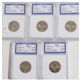5 IGS GRADED COINS