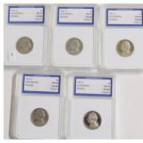 5 IGS GRADED COINS