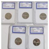 5 IGS GRADED COINS