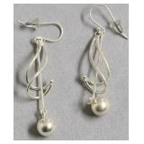 STERLING SILVER DANGLE DROP EAR RINGS