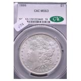 1886 CAC MS63 MORGAN DOLLAR
