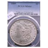 1889 PCGS MS64 MORGAN DOLLAR