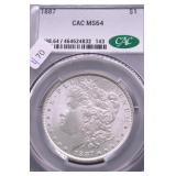 1887 CAC MS64 MORGAN DOLLAR