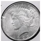 1922 CHOICE BU PEACE DOLLAR
