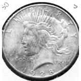 1928 S PEACE DOLLAR XF