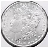 1886 GEM BU MORGAN DOLLAR