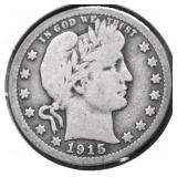 1915 BARBER QUARTER VG