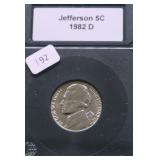 1982 S SUPURB GEM JEFFERSON NICKEL