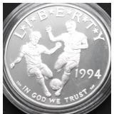PROOF WORLD CUP SILVER DOLLAR