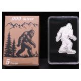 5 GRAM .999 SILVER ART BAR