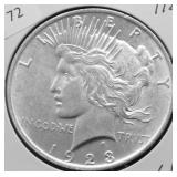 1923 CHOICE BU MORGAN DOLLAR