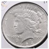 1924 CHOICE BU PEACE DOLLAR