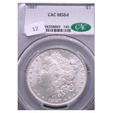 1887 CAC MS64 MORGAN DOLLAR