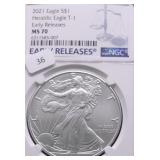 2021 NGC MS70 SILVER EAGLE