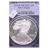 1992 S PCGS PF70DC SILVER EAGLE