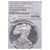 2016 W NGC PF70UC SILVER EAGLE