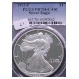 1993 P PCGS PF70DC SILVER EAGLE