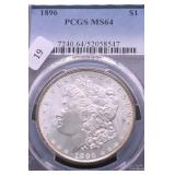 1896 PCGS MS64 MORGAN DOLLAR