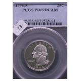 1996 S PCGS PF69DC WASHINGTON QUARTER