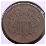 1864 TWO CENT PIECE VF