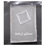 1 GRAM .999 SILVER BAR