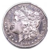 1904 MORGAN DOLLAR VF