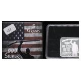 5 GRAMS .999 SILVER ART BAR
