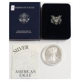 2001 PROOF SILVER EAGLE W BOX PAPERS