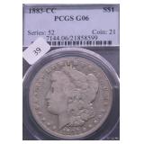 1883 CC PCGS G6 MORGAN DOLLAR