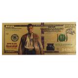 STAR WARS .99999 GOLD FOIL 100 NOTE