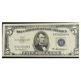 FIVE DOLLAR SILVER CERTIFICATE XF
