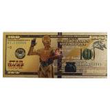 STAR WARS .99999 GOLD FOIL 100 NOTE