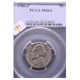 1980 P PCGS MS64 JEFFERSON NICKEL