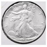 1940 WALKING HALF DOLLAR AU