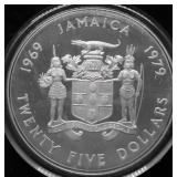 1979 JAMACIA SILVER PROOF 25 DOLLARS 5 OZ