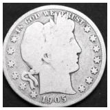 1905 S BARBER HALF DOLLAR G