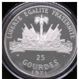 1971 HATI SILVER 25 GOURDES 5 OZ