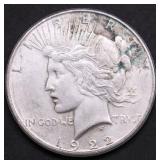 1922 S PEACE DOLLAR XF