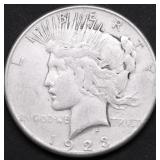 1923 S PEACE DOLLAR VF