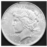 1922 D PEACE DOLLAR XF