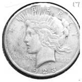 1923 PEACE DOLLAR VF