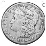 1896 O MORGAN DOLLAR VF